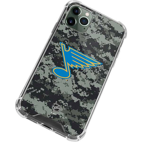 NHL St. Louis Blues Camo iPhone 11 Pro Max Clear Case