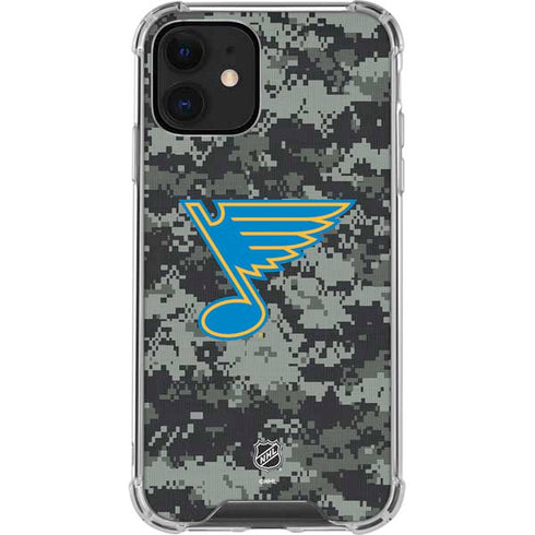 NHL St. Louis Blues Camo iPhone 12 Clear Case