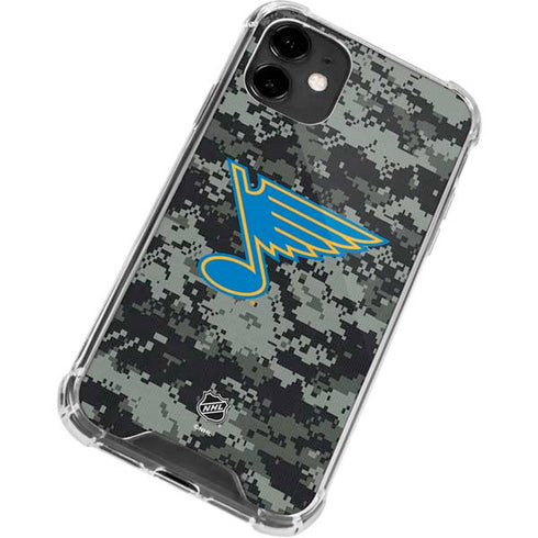 NHL St. Louis Blues Camo iPhone 12 Clear Case