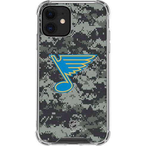 NHL St. Louis Blues Camo iPhone 12 Mini Clear Case