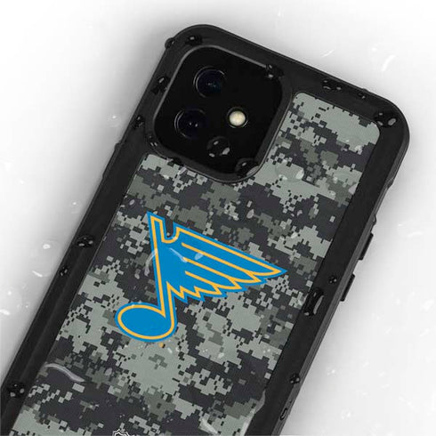 NHL St. Louis Blues Camo iPhone 12 Mini Waterproof Case