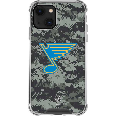 NHL St. Louis Blues Camo iPhone 13 Clear Case