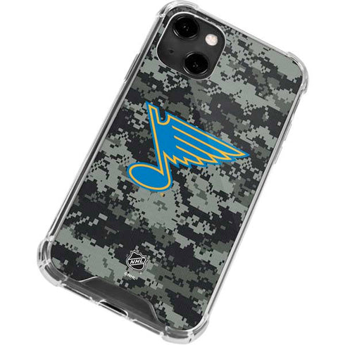NHL St. Louis Blues Camo iPhone 13 Clear Case
