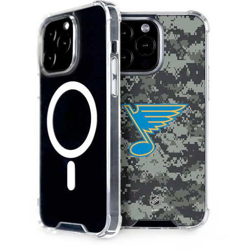 NHL St. Louis Blues Camo iPhone 14 Pro Max MagSafe Case