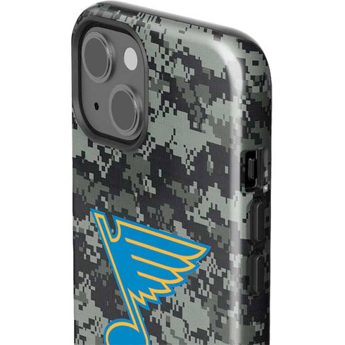 NHL St. Louis Blues Camo iPhone 15 Impact Case