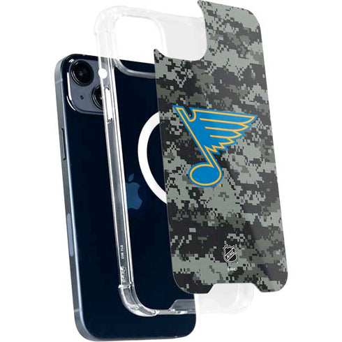 NHL St. Louis Blues Camo iPhone 15 MagSafe Case