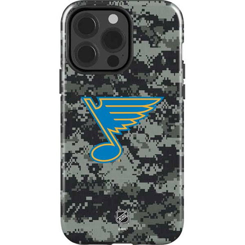 NHL St. Louis Blues Camo iPhone 15 Pro Impact Case