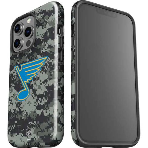 NHL St. Louis Blues Camo iPhone 15 Pro Impact Case