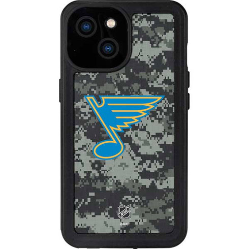 NHL St. Louis Blues Camo iPhone 15 Waterproof Case