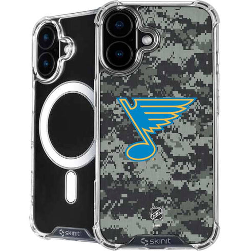NHL St. Louis Blues Camo iPhone 16 MagSafe Case