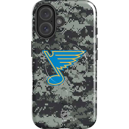 NHL St. Louis Blues Camo iPhone 16 Plus Magsafe Impact Case