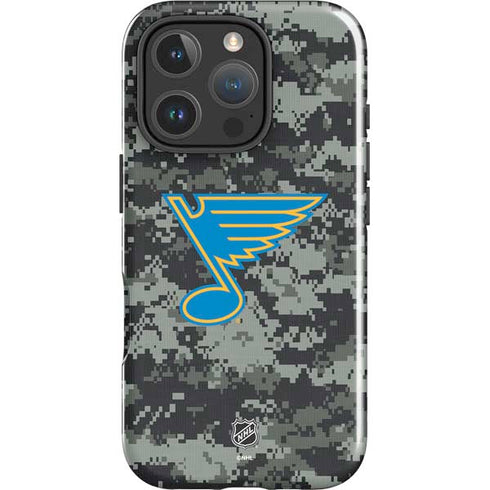 NHL St. Louis Blues Camo iPhone 16 Pro Max Impact Case