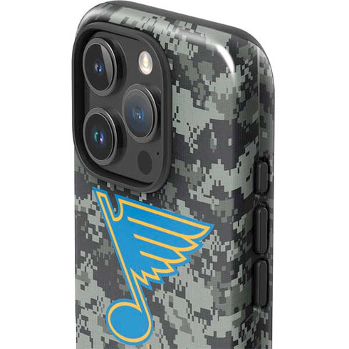 NHL St. Louis Blues Camo iPhone 16 Pro Max Impact Case