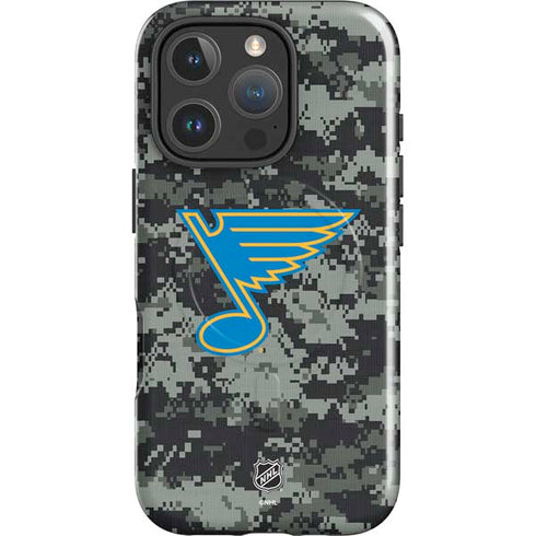 NHL St. Louis Blues Camo iPhone 16 Pro Max Magsafe Impact Case