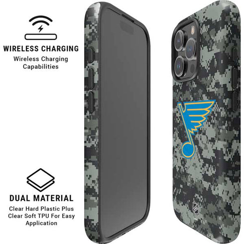 NHL St. Louis Blues Camo iPhone 16 Pro Max Magsafe Impact Case