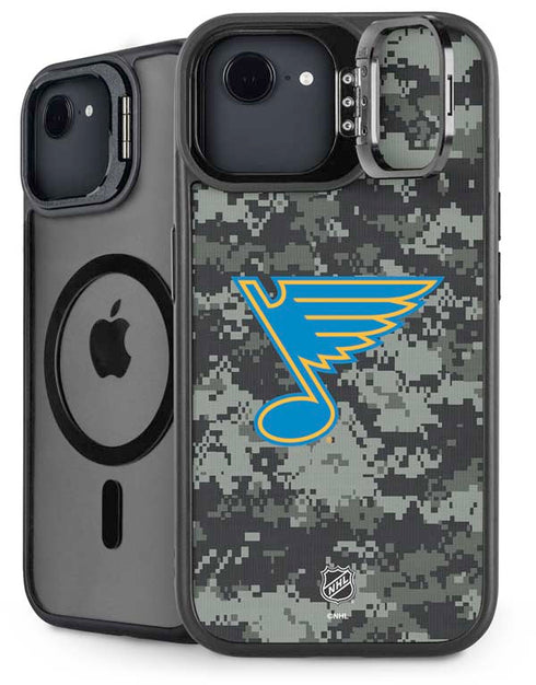 NHL St. Louis Blues Camo iPhone 16e Kickstand Case