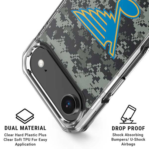 NHL St. Louis Blues Camo iPhone 17 Air Clear Case