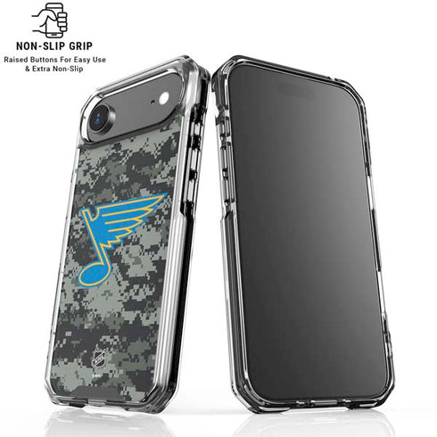 NHL St. Louis Blues Camo iPhone 17 Air Clear Case