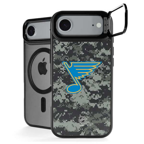 NHL St. Louis Blues Camo iPhone 17 Air Kickstand Case