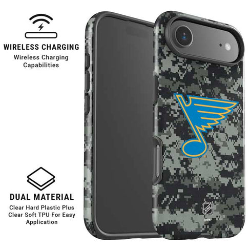 NHL St. Louis Blues Camo iPhone 17 Air Magsafe Impact Case