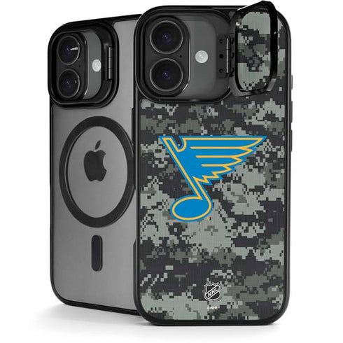 NHL St. Louis Blues Camo iPhone 17 Kickstand Case