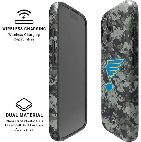 NHL St. Louis Blues Camo iPhone 17 Magsafe Impact Case