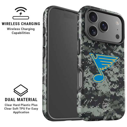 NHL St. Louis Blues Camo iPhone 17 Pro Magsafe Impact Case