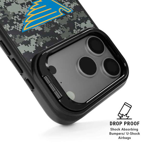 NHL St. Louis Blues Camo iPhone 17 Pro Max Kickstand Case