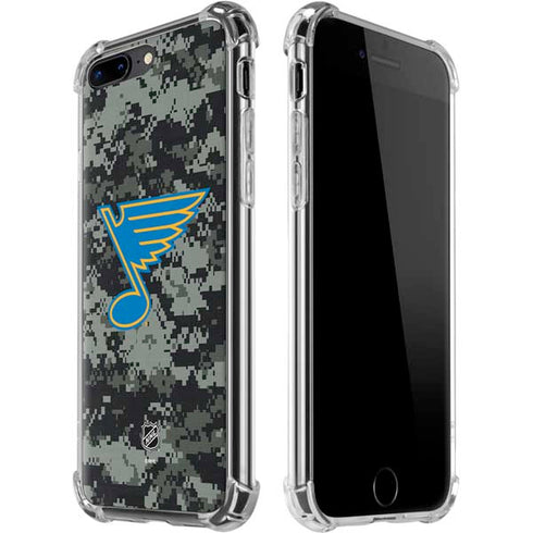 NHL St. Louis Blues Camo iPhone 7/8 Plus Clear Case