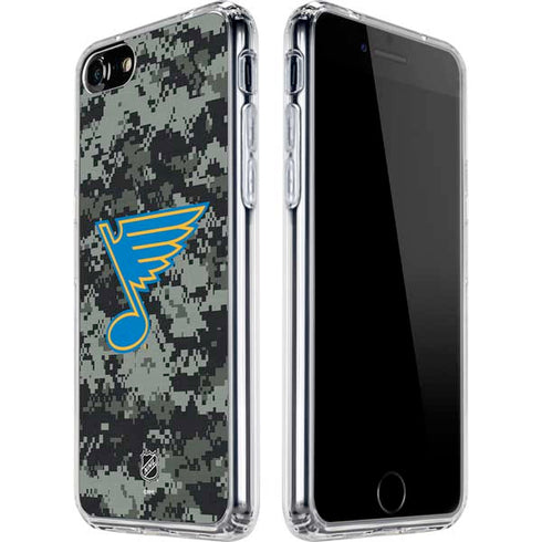 NHL St. Louis Blues Camo iPhone SE (2nd & 3rd Gen) Clear Case