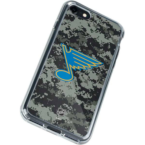 NHL St. Louis Blues Camo iPhone SE (2nd & 3rd Gen) Clear Case