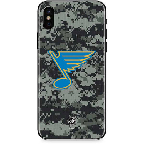 NHL St. Louis Blues Camo iPhone X Skin