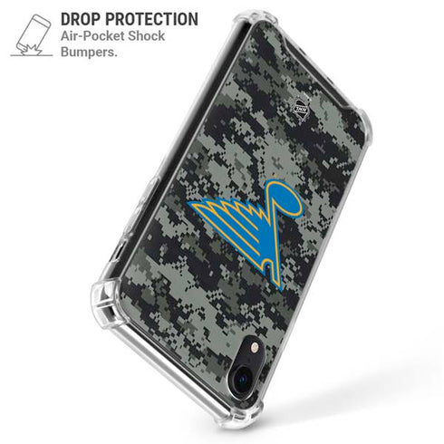NHL St. Louis Blues Camo iPhone XR Clear Case