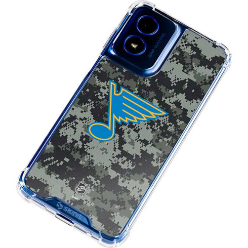 NHL St. Louis Blues Camo Moto G Play 4G (2024) Clear Case