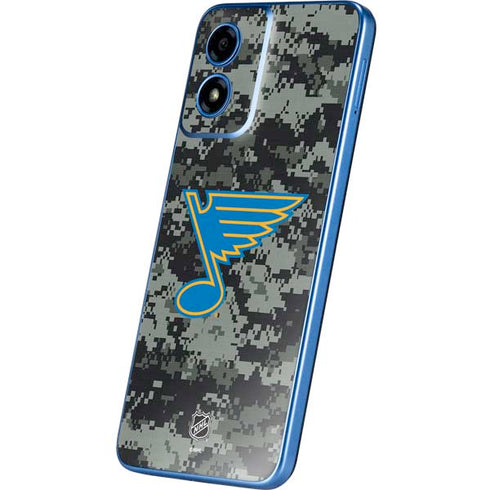 NHL St. Louis Blues Camo Moto G Play 4G (2024) Skin