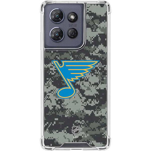 NHL St. Louis Blues Camo Moto G Play 5G (2025) Clear Case