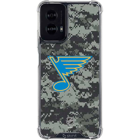 NHL St. Louis Blues Camo Moto G Power 5G (2024) Clear Case
