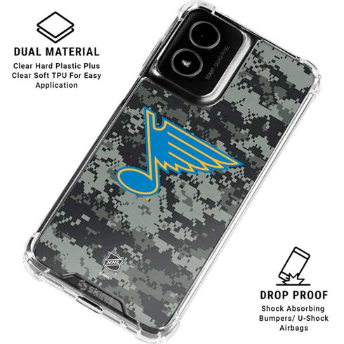 NHL St. Louis Blues Camo Moto G Power 5G (2024) Clear Case