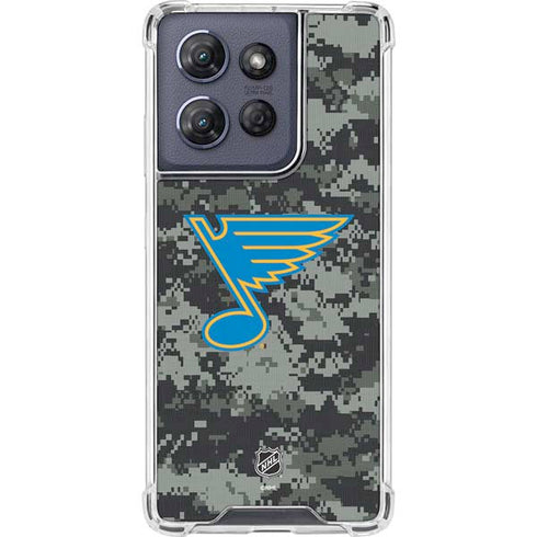 NHL St. Louis Blues Camo Moto G Power 5G (2025) Clear Case