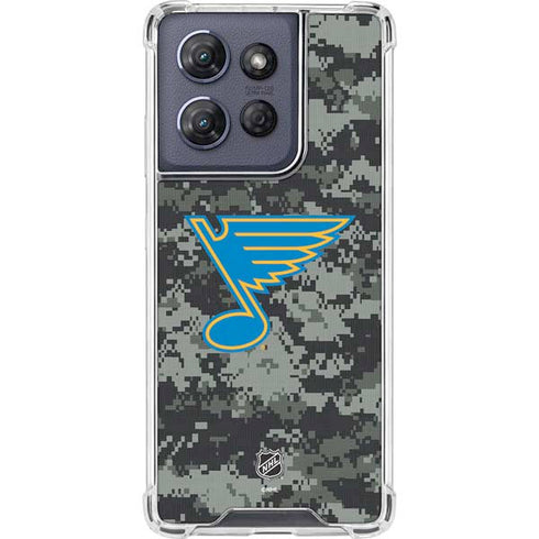 NHL St. Louis Blues Camo Moto G Stylus 5G (2025) Clear Case