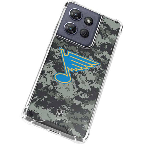 NHL St. Louis Blues Camo Moto G Stylus 5G (2025) Clear Case