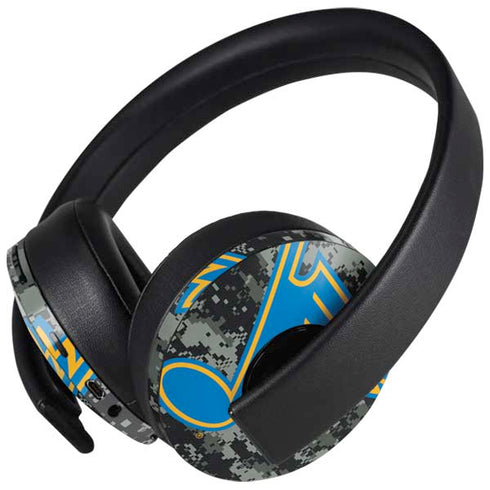 NHL St. Louis Blues Camo PlayStation 4 Gold Wireless Headset Skin