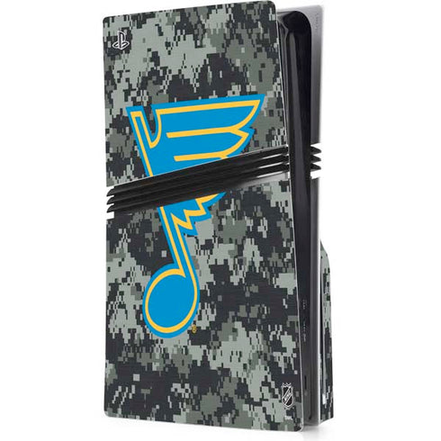 NHL St. Louis Blues Camo PS5 Pro Disk Console Skin
