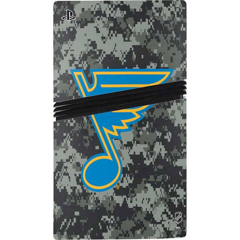 NHL St. Louis Blues Camo PS5 Pro Disk Console Skin