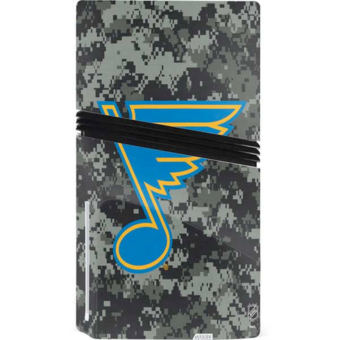 NHL St. Louis Blues Camo PS5 Pro Disk Console Skin