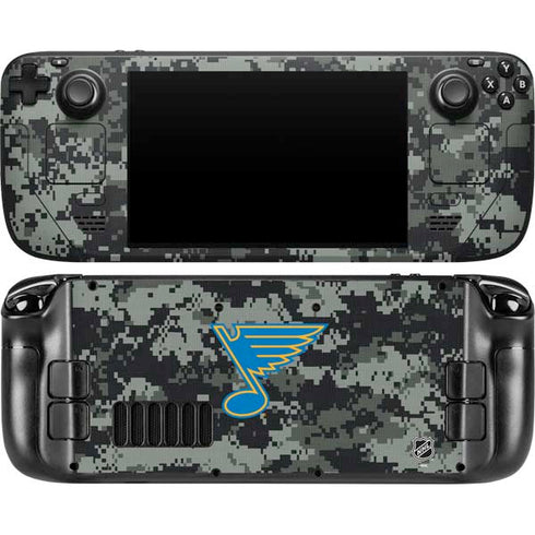 NHL St. Louis Blues Camo Steam Deck Handheld Gaming Computer OLED Skin