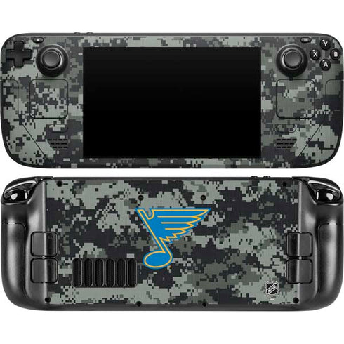 NHL St. Louis Blues Camo Steam Deck Handheld Gaming Computer Skin