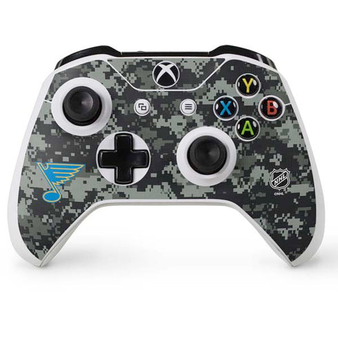 NHL St. Louis Blues Camo Xbox One S Console and Controller Bundle Skin