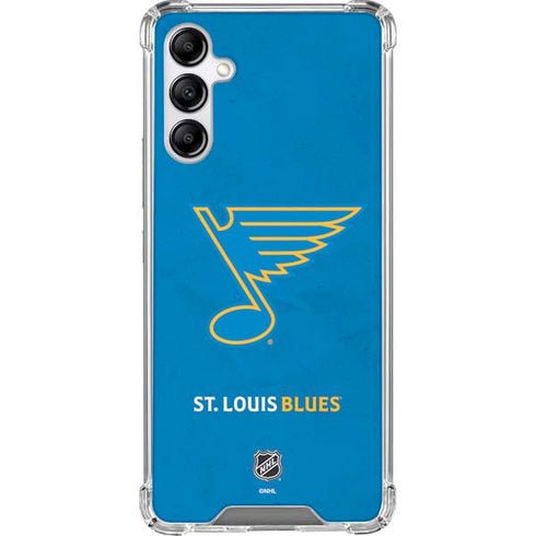 NHL St. Louis Blues Distressed Galaxy A14 5G Clear Case