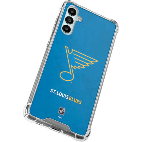 NHL St. Louis Blues Distressed Galaxy A14 5G Clear Case